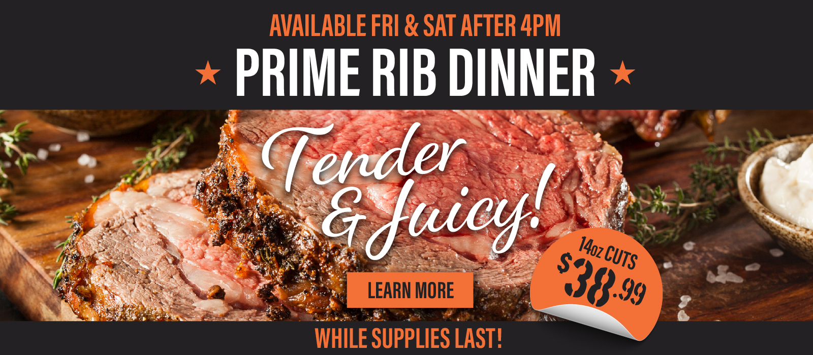 Slow Roasted Prime Rib (Available After 4PM)